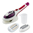Multifunction Household Handheld Steamer Travel Portable Hand - Held Steam Hanging Hot Machine Ceramic Bottom with Flannelette Brush & Hair Brush & Measuring Cup,EU Plug(Purple)