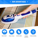 Multifunction Household Handheld Steamer Travel Portable Hand - Held Steam Hanging Hot Machine Ceramic Bottom with Flannelette Brush & Hair Brush & Measuring Cup,EU Plug(Purple)