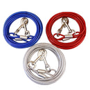Double-end Steel Wire Rope Pet Dogs 2 in 1 Traction Rope Pet Walking Leads With Handle, Length: 3m,Random Color Delivery
