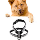 Rhinestone PU Soft Breathable Dog Harness Pet Vest Dog Chest Strap Leash Dog Collar, Size: M (Black)