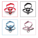 Rhinestone PU Soft Breathable Dog Harness Pet Vest Dog Chest Strap Leash Dog Collar, Size: M (Black)