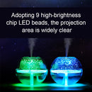 WT-A99 2W Crystal LED Night Light Projection Humidifier Essential Oil Diffuser Air Fresher Mist Maker, Capacity: 500ml, DC 5V(Gold)