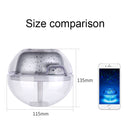WT-A99 2W Crystal LED Night Light Projection Humidifier Essential Oil Diffuser Air Fresher Mist Maker, Capacity: 500ml, DC 5V(Silver)