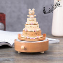 Birthday Cake Shape Home Decor Originality Wooden Musical Boxes
