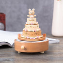 Birthday Cake Shape Home Decor Originality Wooden Musical Boxes