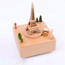 Eiffel Tower Shape Home Decor Originality Wooden Musical Boxes
