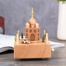 Taj Mahal Shape Home Decor Originality Wooden Musical Boxes