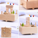 Arc De Triomphe Shape Home Decor Originality Wooden Musical Boxes