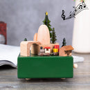 Christmas Tree Shape Home Decor Originality Wooden Musical Boxes