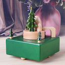 Christmas Tree Shape Home Decor Originality Wooden Musical Boxes