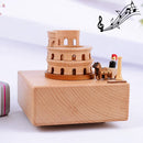 Colosseum Shape Home Decor Originality Wooden Musical Boxes