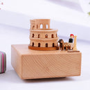 Colosseum Shape Home Decor Originality Wooden Musical Boxes
