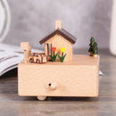 Chalet Shape Home Decor Originality Wooden Musical Boxes