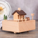 Chalet Shape Home Decor Originality Wooden Musical Boxes