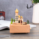 Christian Auditorium Shape Home Decor Originality Wooden Musical Boxes