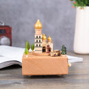 Christian Auditorium Shape Home Decor Originality Wooden Musical Boxes