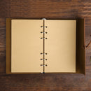 Creative Retro Autumn Leaves Pattern Loose-leaf Travel Diary Notebook, Size: M (Blue)