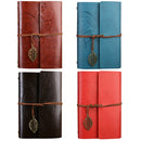 Creative Retro Autumn Leaves Pattern Loose-leaf Travel Diary Notebook, Size: M (Coffee)