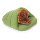 Slipper Shape Polar Fleece Warm Thicken Pet Dogs Cats House Size: L, 58Ã—68Ã—32cm(Green)