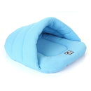 Slipper Shape Polar Fleece Warm Thicken Pet Dogs Cats House Size: L, 58Ã—68Ã—32cm(Sky Blue)