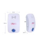 Electronic Ultrasonic Mosquito Rat Pest Control Repeller with LED Light, US Plug, AC90V-250V(White)