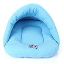 Slipper Shape Polar Fleece Warm Thicken Pet Dogs Cats House Size: M, 48Ã—58Ã—26cm(Sky Blue)