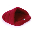 Slipper Shape Polar Fleece Warm Thicken Pet Dogs Cats House Size: M, 48Ã—58Ã—26cm(Wine Red)