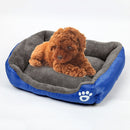 Candy Color Four Seasons Genuine Warm Pet Dog Kennel Mat Teddy Dog Mat, Size: L, 66Ã—50Ã—14cm (Dark Blue)