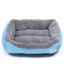 Candy Color Four Seasons Genuine Warm Pet Dog Kennel Mat Teddy Dog Mat, Size: L, 66Ã—50Ã—14cm (Blue)