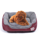 Candy Color Four Seasons Genuine Warm Pet Dog Kennel Mat Teddy Dog Mat, Size: L, 66Ã—50Ã—14cm (Wine Red)