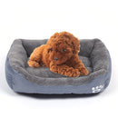 Candy Color Four Seasons Genuine Warm Pet Dog Kennel Mat Teddy Dog Mat, Size: M, 54Ã—42Ã—12cm (Grey)