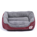 Candy Color Four Seasons Genuine Warm Pet Dog Kennel Mat Teddy Dog Mat, Size: M, 54Ã—42Ã—12cm (Wine Red)