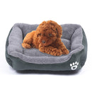Candy Color Four Seasons Genuine Warm Pet Dog Kennel Mat Teddy Dog Mat, Size: S, 43Ã—32Ã—10cm (Dark Green)