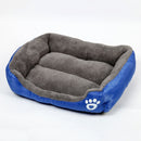 Candy Color Four Seasons Genuine Warm Pet Dog Kennel Mat Teddy Dog Mat, Size: S, 43Ã—32Ã—10cm (Dark Blue)