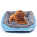 Candy Color Four Seasons Genuine Warm Pet Dog Kennel Mat Teddy Dog Mat, Size: S, 43Ã—32Ã—10cm (Blue)