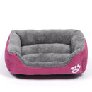 Candy Color Four Seasons Genuine Warm Pet Dog Kennel Mat Teddy Dog Mat, Size: S, 43Ã—32Ã—10cm (Magenta)