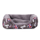 National Flag Four Seasons Genuine Warm Pet Dog Kennel Mat Pet Bed, Size: M, 54Ã—42Ã—12cm(Coffee)
