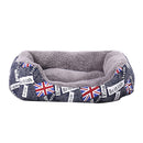 National Flag Four Seasons Genuine Warm Pet Dog Kennel Mat, Size: S, 43Ã—32Ã—10cm(Blue)