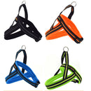 Pet Dogs A7 Reflective Polyester Chest Harness Lead Leash Traction Big Dogs Safety Chain Rope Collar, Size: L, 2.5*68*84cm (Blue)