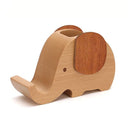 Wooden Cute Elephant Multi-functional Offical Mini Lazy Bracket Phone Holder Pen holder