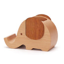 Wooden Cute Elephant Multi-functional Offical Mini Lazy Bracket Phone Holder Pen holder