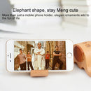 Wooden Cute Elephant Multi-functional Offical Mini Lazy Bracket Phone Holder Pen holder