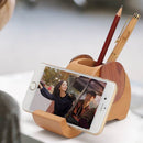 Wooden Cute Elephant Multi-functional Offical Mini Lazy Bracket Phone Holder Pen holder