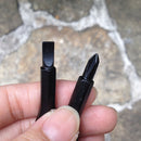 Outdoor Portable 2 in 1 Slotted + Cross Screwdriver Set Tool with Keyring(Black)