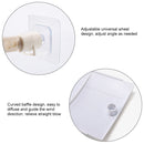 Air Conditioning Wind Deflector Shroud Bedroom Wall-Mounted Baby Universal Anti-Straight Blowing Air Conditioning Windshield(White)