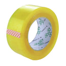 12 PCS 48mm Width 15mm Thickness Package Sealing Packing Tape Roll Sticker(Transparent Yellow)