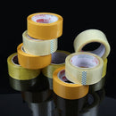 12 PCS 48mm Width 15mm Thickness Package Sealing Packing Tape Roll Sticker(Transparent Yellow)