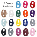Women Solid Winter Infinity Scarf Pocket Loop Zipper Pocket Scarves (Orange)