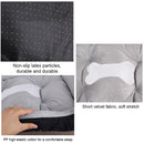 Dog Bone Pattern Big Soft Warm Kennel Pet Dog Cat Mat Blanket,with Rattan Mat Size: XXS, 45Ã—30Ã—15cm (Black Grey)