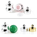 5 PCS Acrylic Travel Containers with Hard Sealed Lids Suitable for Face Hand Body Cream, 5ml(Green)